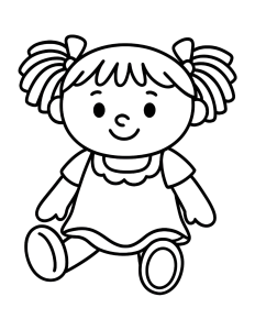 Doll Coloring Page