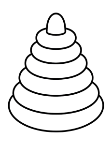Ring Stacking Toy Coloring Page