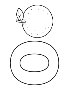 Letter O Orange Coloring Page