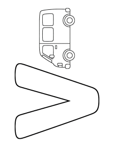 Letter V Van Coloring Page