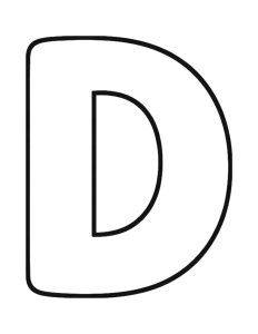 Letter D Coloring Page