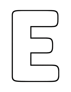 Letter E Coloring Page