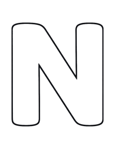 Letter N Coloring Page