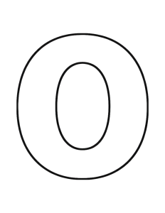 Letter O Coloring Page
