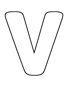 Letter V Coloring Page