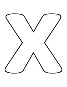 Letter X Coloring Page
