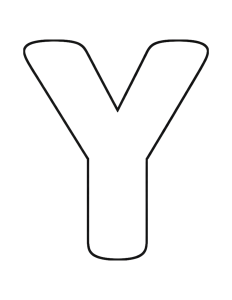 Letter Y Coloring Page