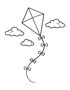 Kite Coloring Page